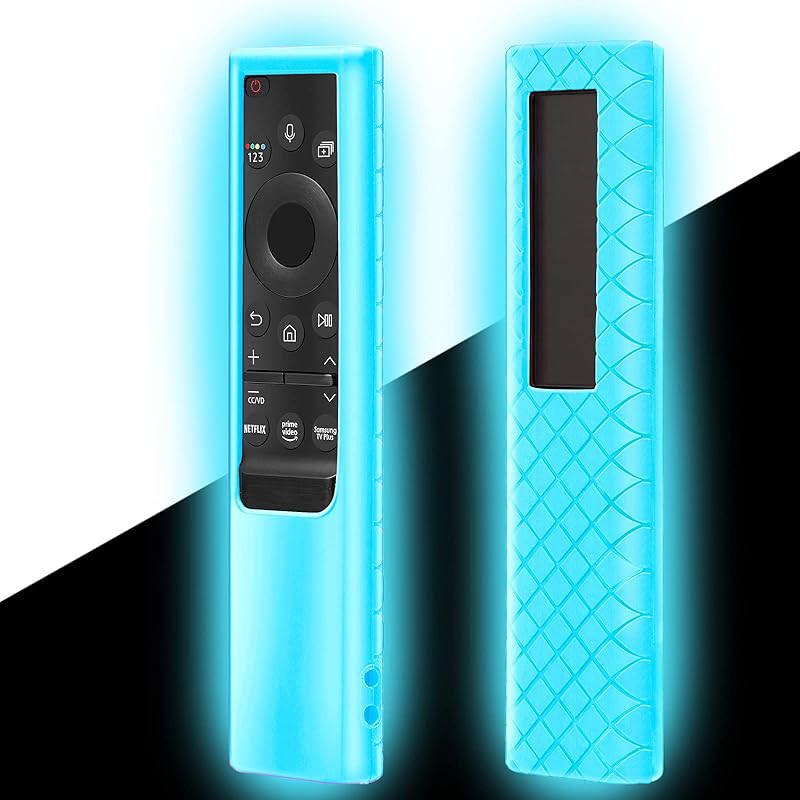 Lambcare Case for Samsung Smart TV Remote Control 2021/2022, Remote Cover for Samsung Solar Cell Remote BN59-01357 BN59-01385 BN59-01265A Universal Glow Sky Blue