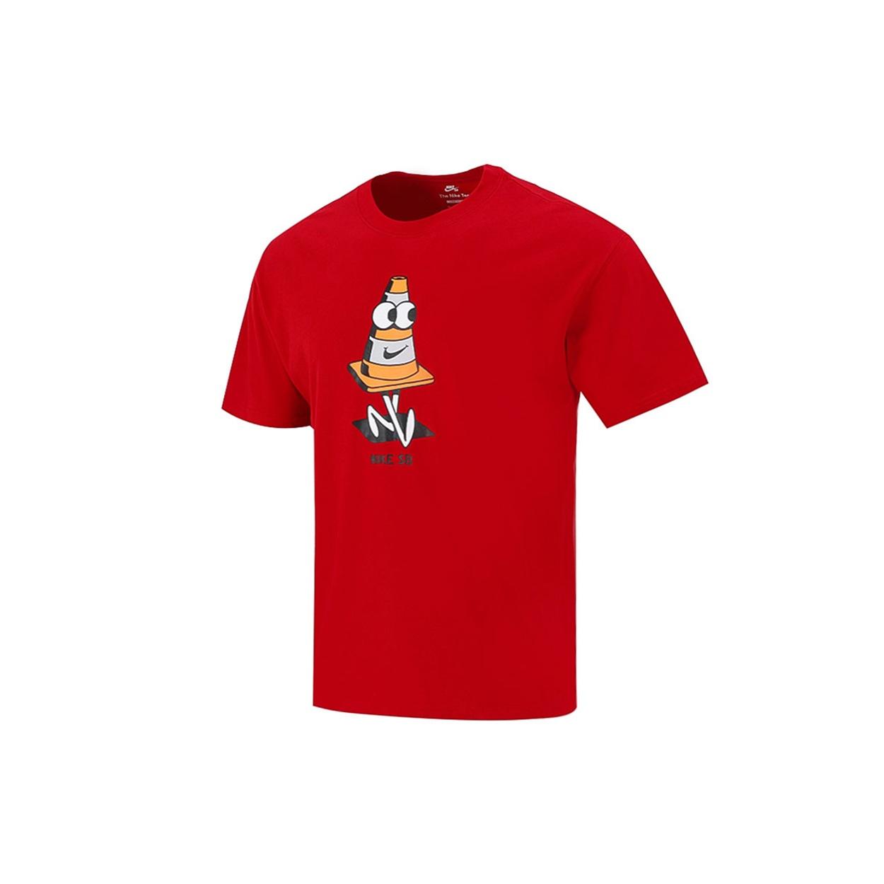 Nike SB Skateboard Funny Printing Sports Round Neck Short Sleeve Red Men s DJ1225-687 S