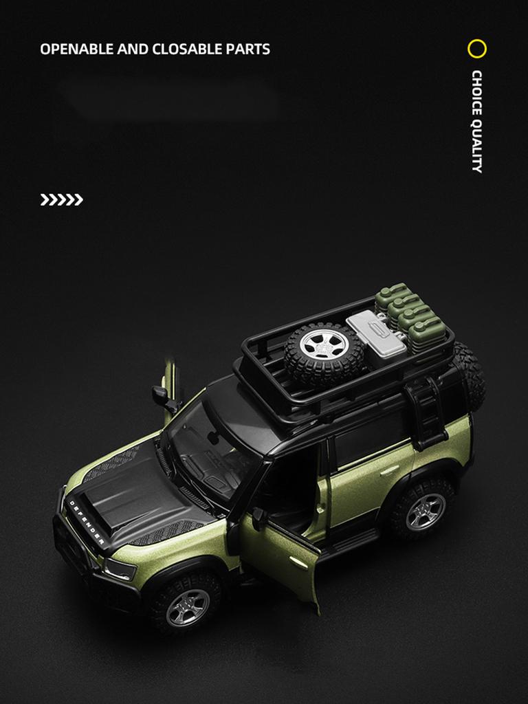 CCA 1:43 Land Rover Defender 110 Assembled Model Car, Zinc Alloy Metal Ornament, Collectible Gift Car