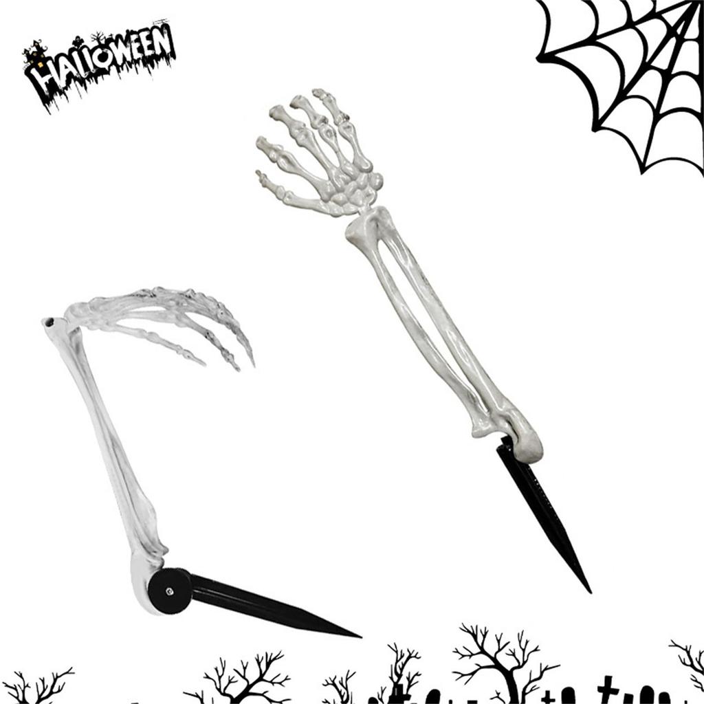 Realistic Skeleton Hand Ground Stake Halloween Decoration Durable Plastic Prop For Outdoor Haunted Yard Party Decor