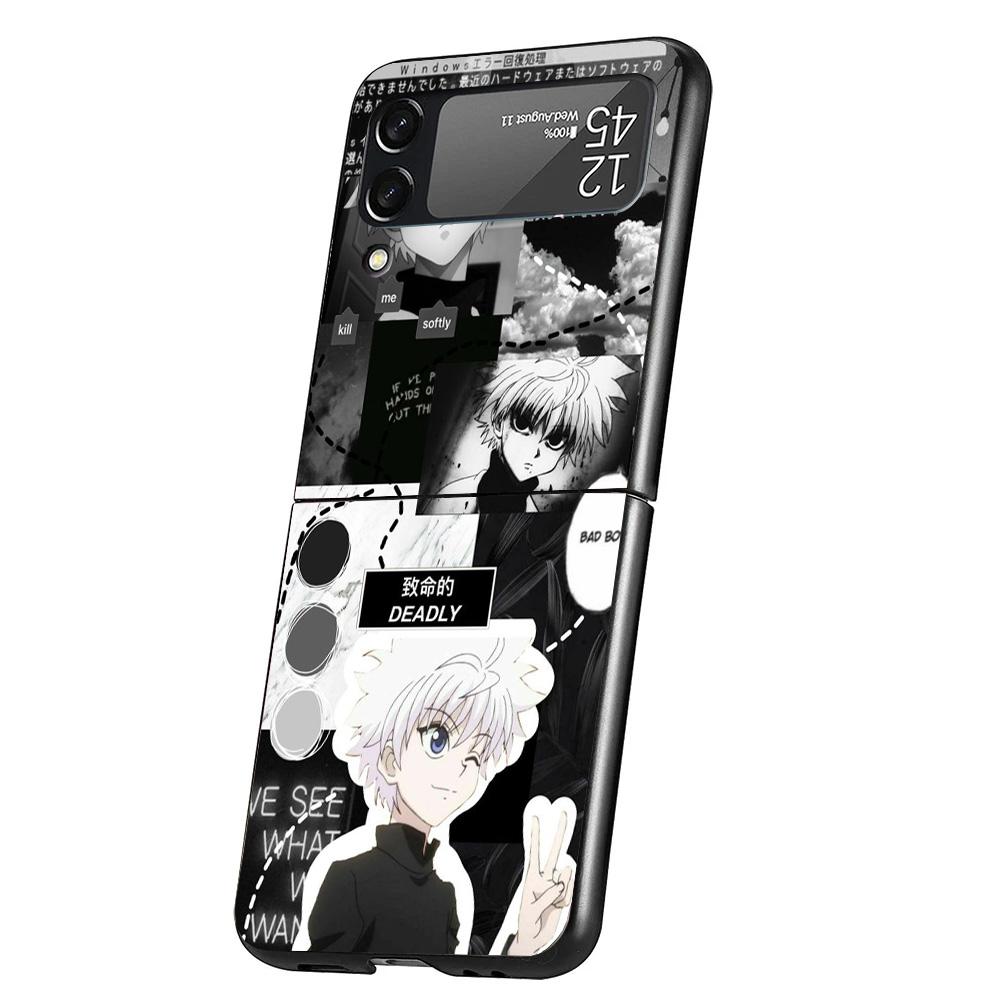 Hunter X Killua Cover Phone Case For Samsung Galaxy Z Flip 7 6 5 4 3 5G Flip7 Flip6 Flip5 Flip4 Flip3 Black Fundas Shell Galaxy