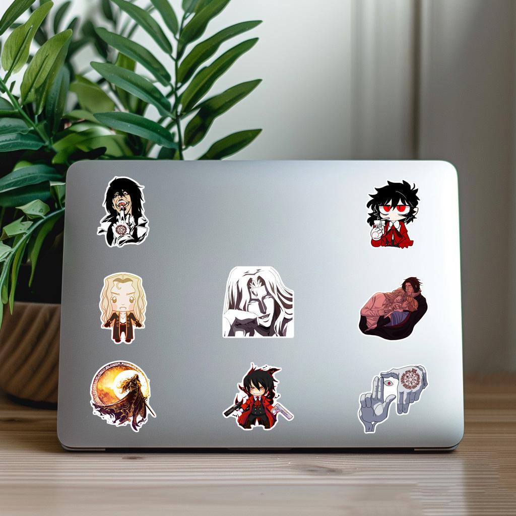 54-Piece Castlevania Alucard Anime Sticker Set for Cars, Scooters, Fridges, Stationery, Guitars & DIY Decor