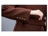 Women's Extra Long Wool Coat with Tie - Autumn/Winter Korean Fashion, Lapel Design (HR1018)