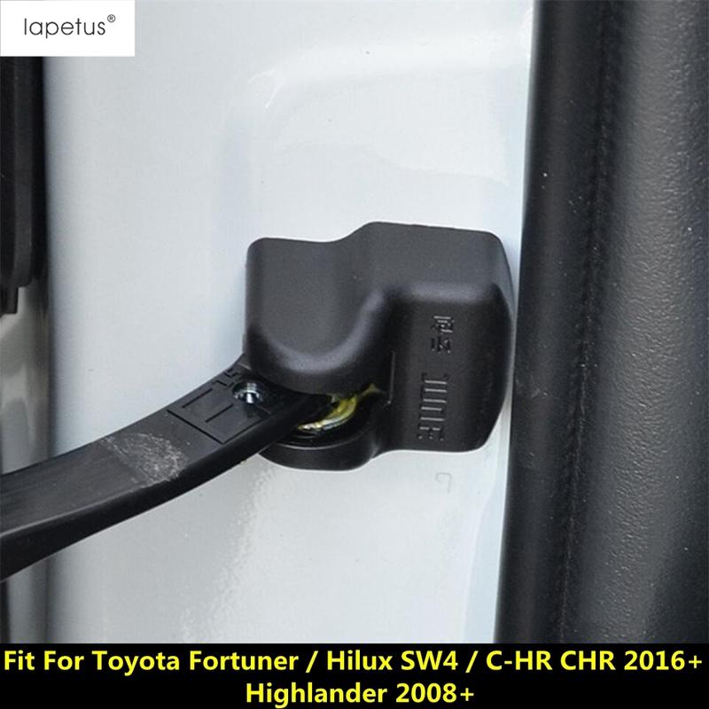 

4PCs Car Door Limiter Protection Buckle Cover For Toyota Fortuner / Hilux SW4 / C-HR CHR 2016 - 2025 / Highlander 2008 - 2025