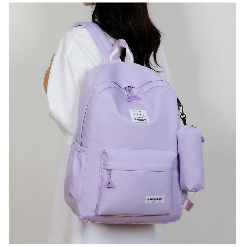 Simple Travel Large Capacity Backpack Girls Backpack Junior High School Junior High School Casual Backpack Middle School