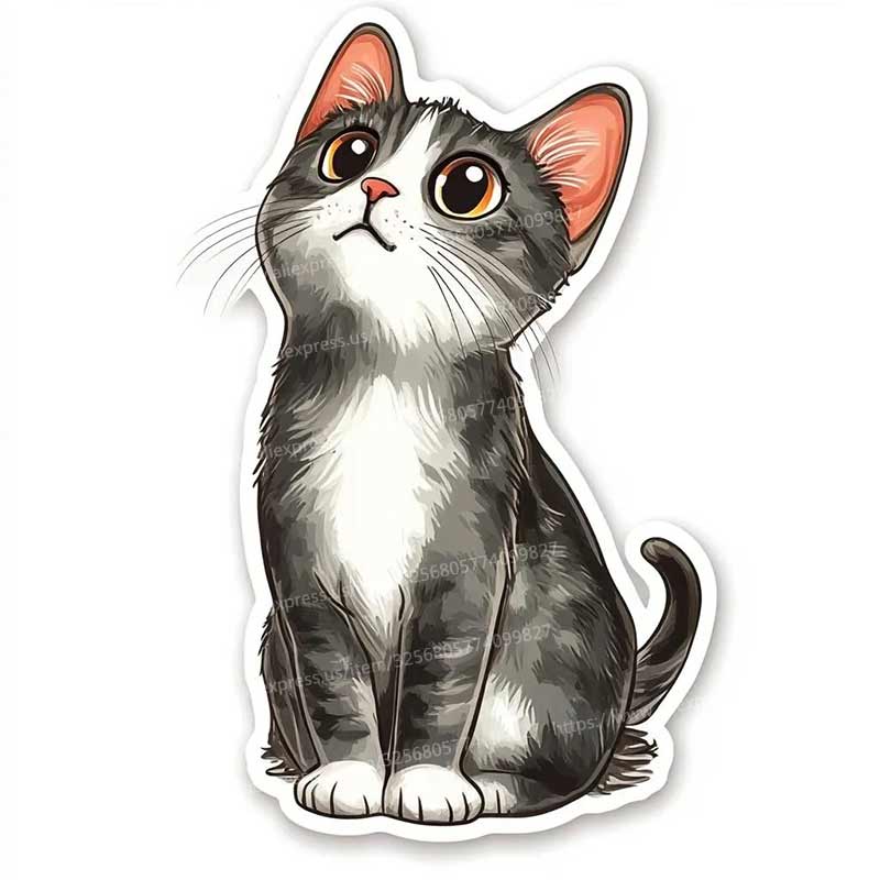 Funny Cat Animal Car Sticker Cartoon Waterproof Styling Automobiles Motorcycle Exterior Accessories Vinyl Decals Y211
