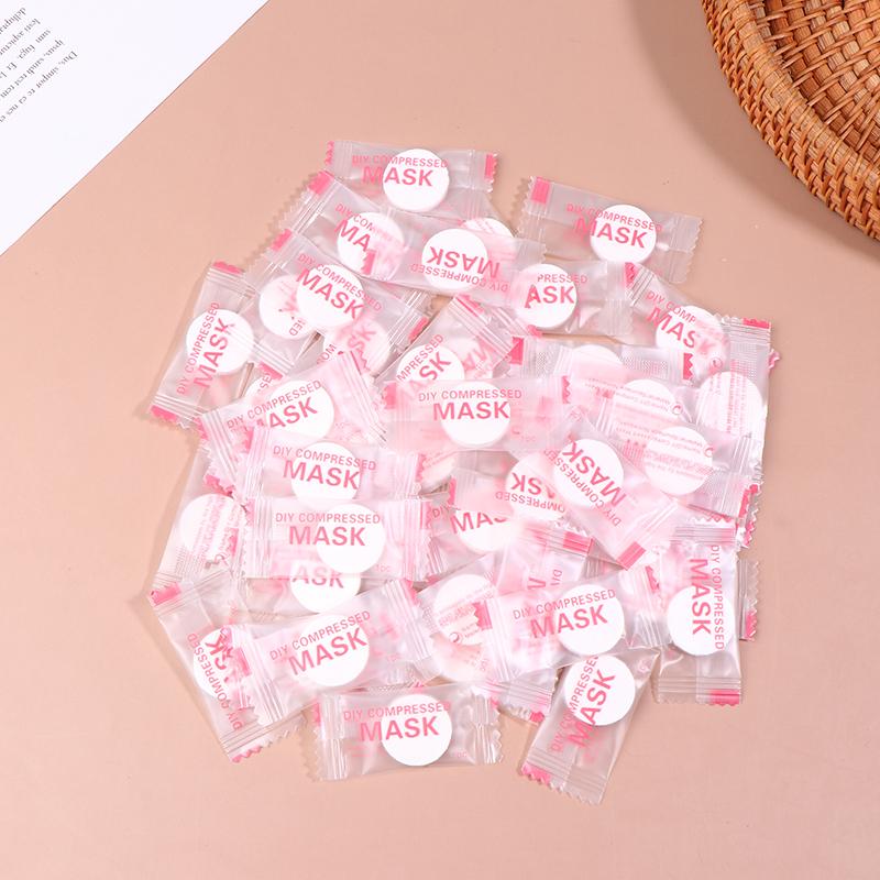 50/100Pcs Disposable Compressed Facial Mask Portable Silk/Cotton Face Mask Facial Towel Coin Wrapped Tissues Paper Skin Care