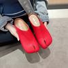 Summer And Autumn New Fashion Trend Split Toe Half-slip Small Leather Shoes Women's Soft Sole Comfortable Wrap-around Slippers