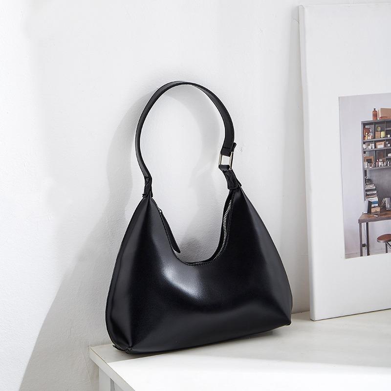 Solid Color Simple Portable Shoulder Bag High Sense Casual Versatile Underarm Bag New Temperament Women's Bag Tide