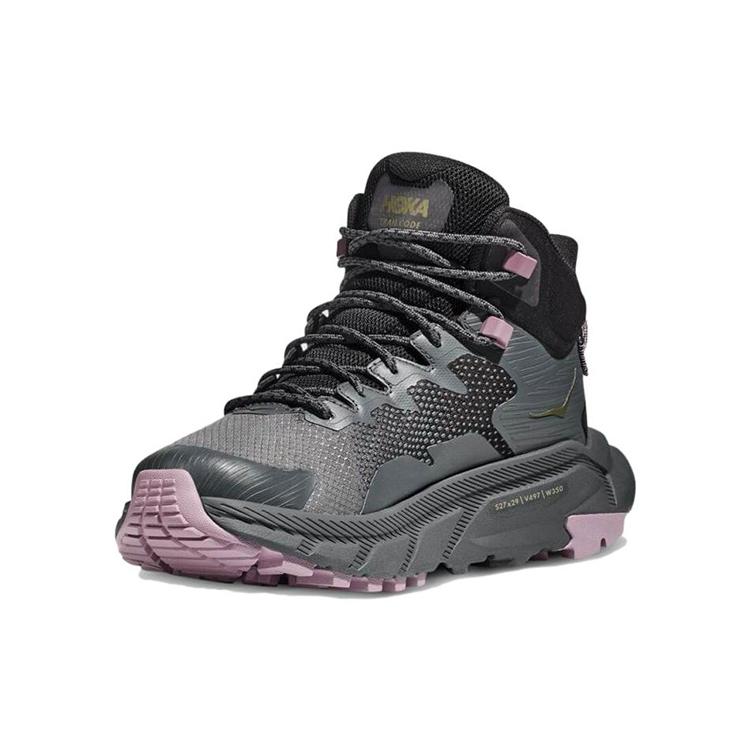 HOKA One One Trail Code Gore Tex Black Castlerock Women's 1123166-BCSTL