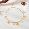 Ocean Style Imitation Pearl Starfish Shell Necklace for Women Trendy Conch Flower Pendant Necklace Beach Jewelry Vacation Gift
