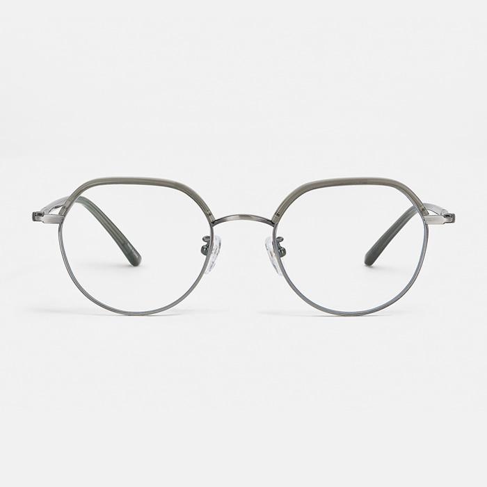 Byumaeb Brow_Full Titanium Ultra-Light 8G Slim Half-Gold Panto