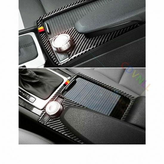 Carbon Console Panel Cover Trim Sticker For Mercedes Benz C E Class W204 W212