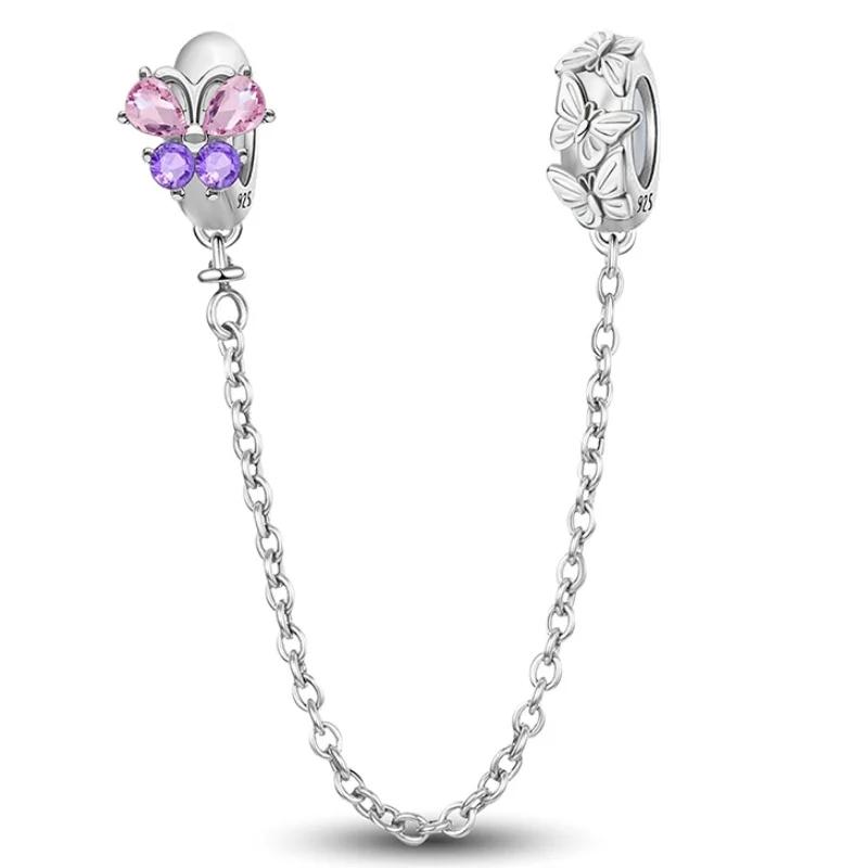 Copper Butterfly Series Cute Charms Beads Fit Original Pan Bracelet Bangle High Quality Diy Jewelry For Womens