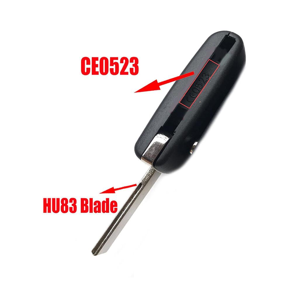 Remote Control Car Key Case 3 Button Key Shell For Peugeot 407 308 CE0523 HU83