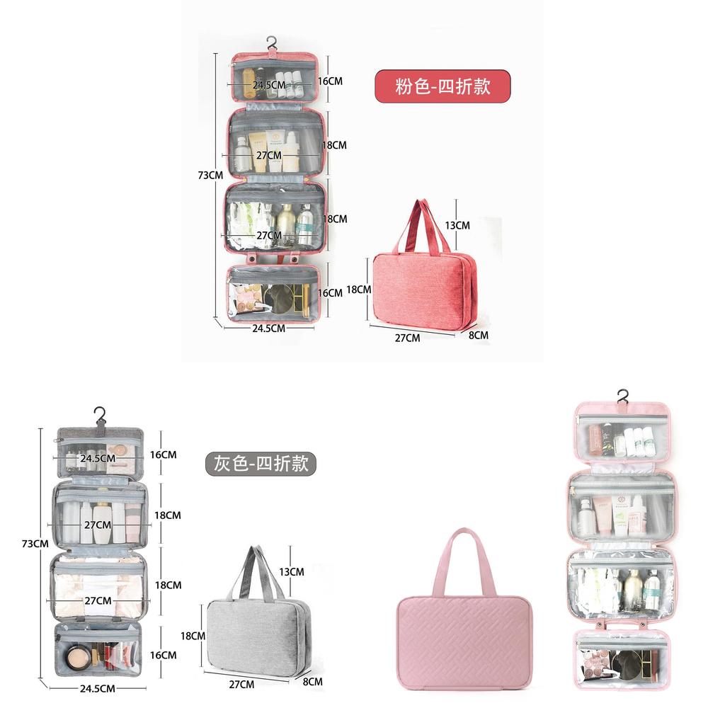 Polyester Travel Toiletry Organizer With Multiple Compartments For Packing Convenience
