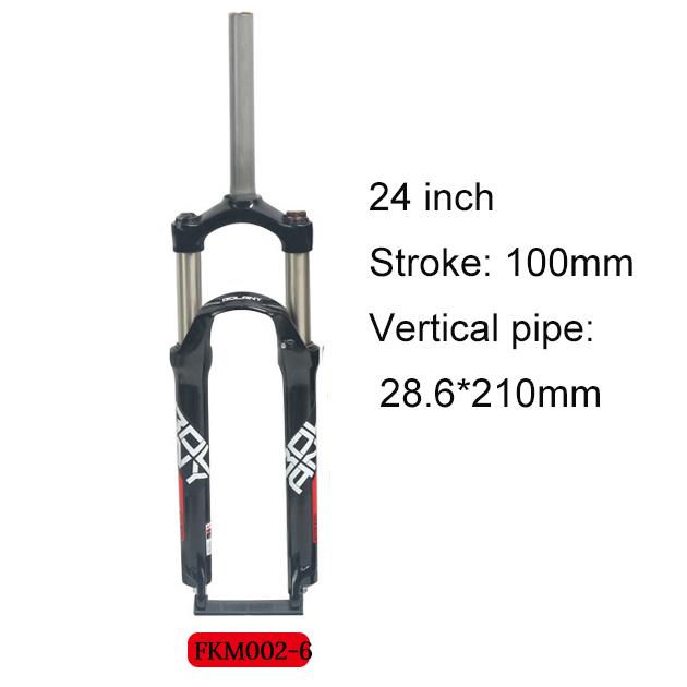 BOLANY-Mountain Bike Fork, Aluminum Alloy, Mechanical, Straight Tube, Shoulder Control, Shock Absorber, 100mm Stroke, 24in Fork 24in BR