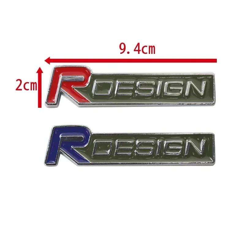 3D Metall R Design Logo für Auto Heckstoßstange Klebeabzeichen für Volvo Rdesign XC90 S60 XC60 V70 S80 S40 V50 V40 V60 C30