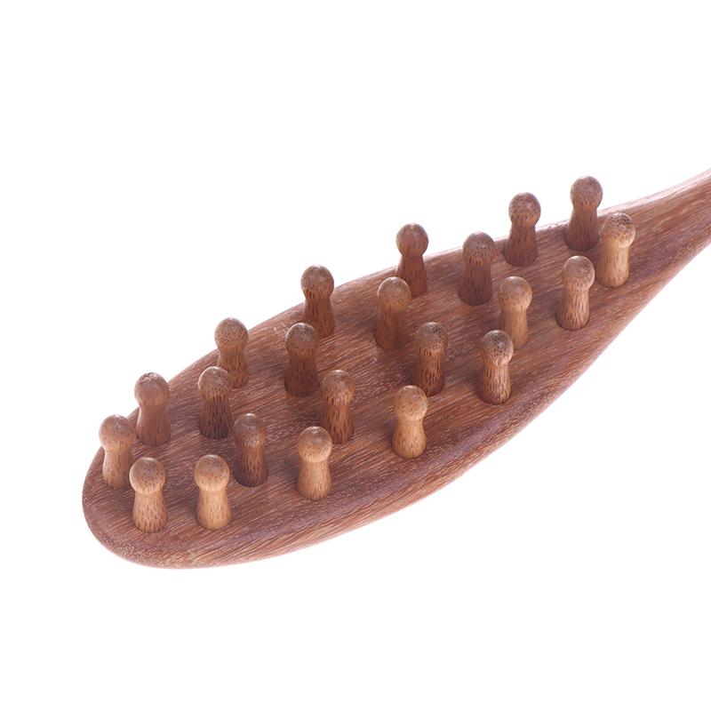 Multi-Functional Wood Therapy Massage Comb Scalp Head Massager Natural Sandalwood Circular Tooth Guasha Scraping Body Massager