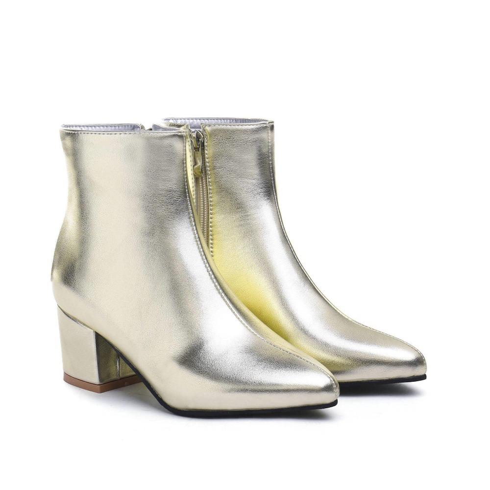 Autumn & Winter New Style Women's Ankle Boots - Pointed-Toe Side-Zip Warm Chunky-Heel Slimming Versatile&Minimalist Boots