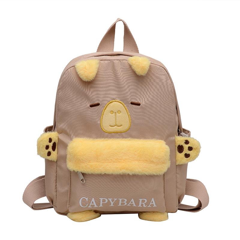Cute Girls Trend Plush Doll Backpack Trendy Versatile Large Capacity Cartoon Soft Cute Sweet Children's Backpack