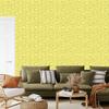 Geometric Pattern Wallpaper Cream and Yellow for Living Room and Bedroom 50x1000