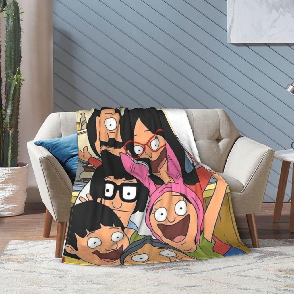 Bobs Funny B-Burgers Blanket Multi-size Soft Fuzzy Plush  Throw Blankets for Sofa Couch and Bed