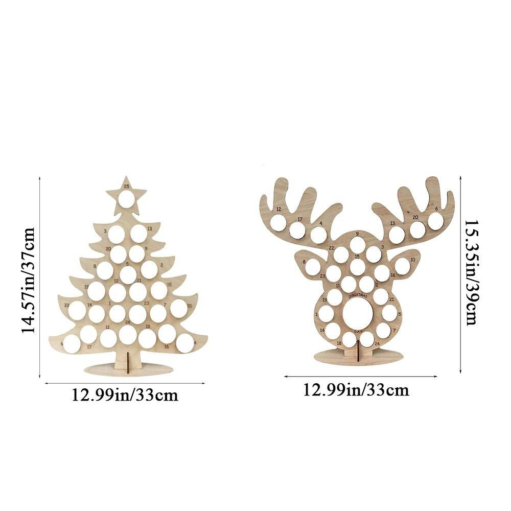 Xmas Tree/Elk Shaped Christmas Elk Chocolate Stand Hollow Wooden Chocolate Candy Stand  Home