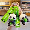 3D Soft Rubber Cartoon Cute Panda Keychain Charming Bag Pendant Fans Souvenir Figurine Gift Key Ring Creative New Year Gifts