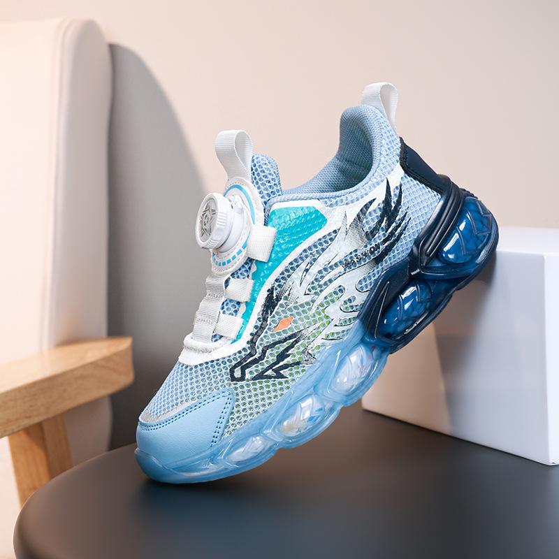 Children's Sports Shoes Year of the Dragon Four Seasons Boys' Shoes Breathable Mesh New Lightweight Soft Leather Slow Shock Foreign Trade