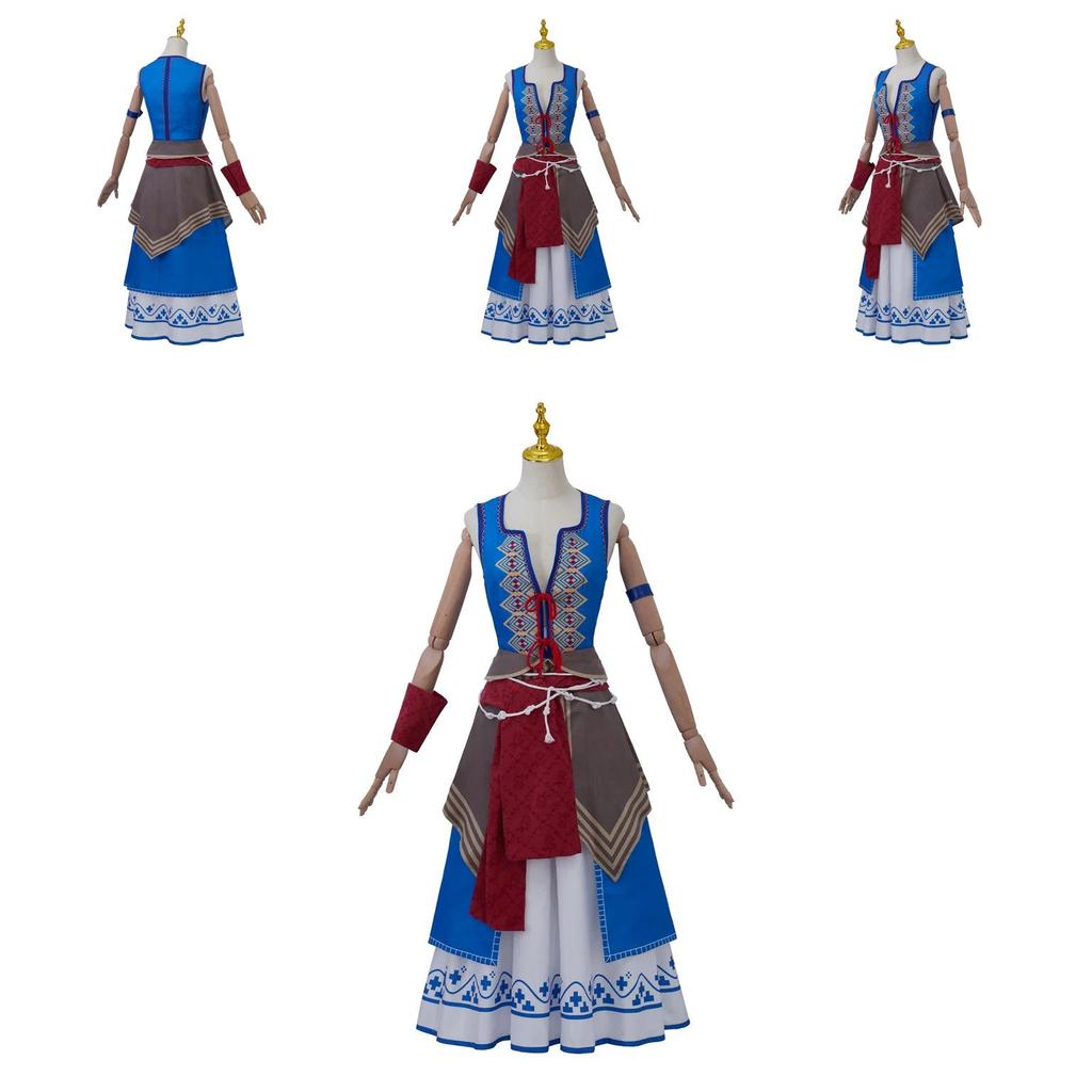 The Witcher 3 Wild Hunt Keira Cosplay Costume With Polyester Fabric For Halloween Themed Events