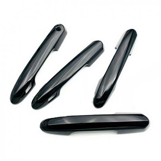 Bright Black Car Door Handles Cover Trim 4pcs For Toyota RAV4 -2024 2025