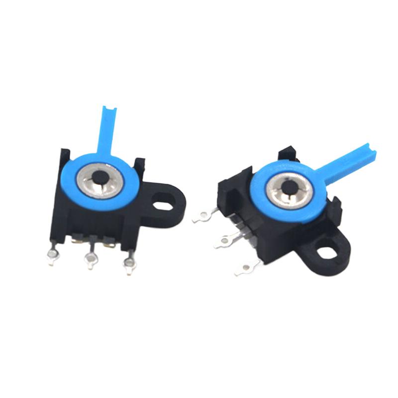 10Pcs Soldered Detection Switch Kfc-V-213 Three Pin Patch Single Ear Blue Handle Reset Left And Right Shaking Switch