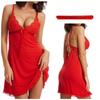 European & American Lace Trim Sexy Lingerie Nightdress with Back Cutout