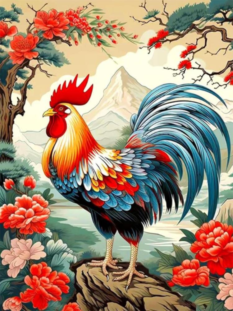 

Серия животных 5D DIY Алмазная картина Дракон Курица Птица Кошка Полный Круглый Квадратный Алмазный Цветок Мозаика Картина Украшение Full Round 20x30CM