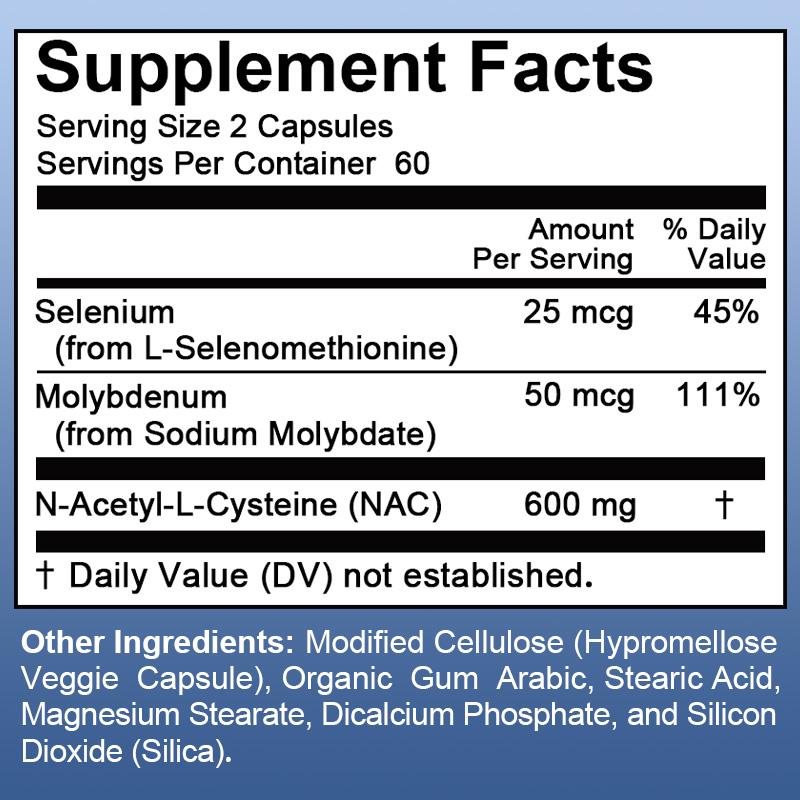 N-acetilcisteína 600 mg, 120 cápsulas