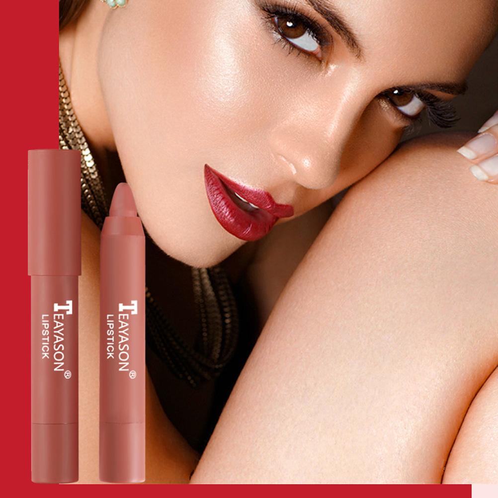 12 Colors Matte Lipsticks Waterproof Long Lasting Nude Non Stick Cup Lips Makeup Lip Tint Pen Cosmetic Daily Makeup