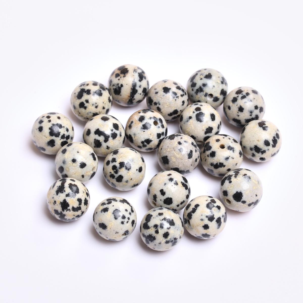 

Далматинская яшма для изготовления ювелирных изделий, бусины из натурального камня в крапинку, 4, 6, 8, 10, 12 мм, браслет «сделай сам», рукоделие, круглые свободные бусины, 40-15 шт./пакет 10mm