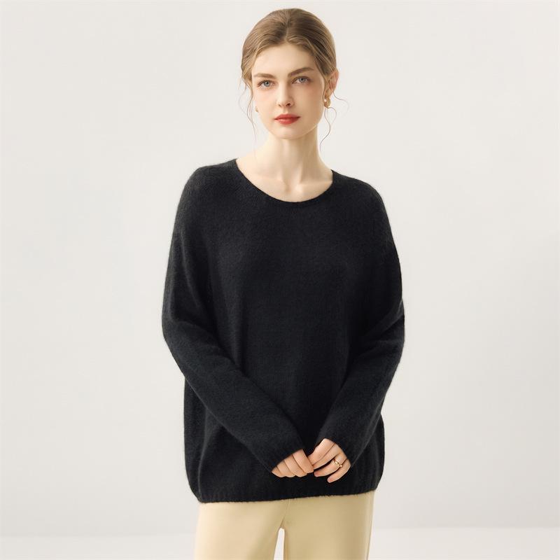 Lekasha Women's Cashmere Goat Wool Loose Knit Sweater