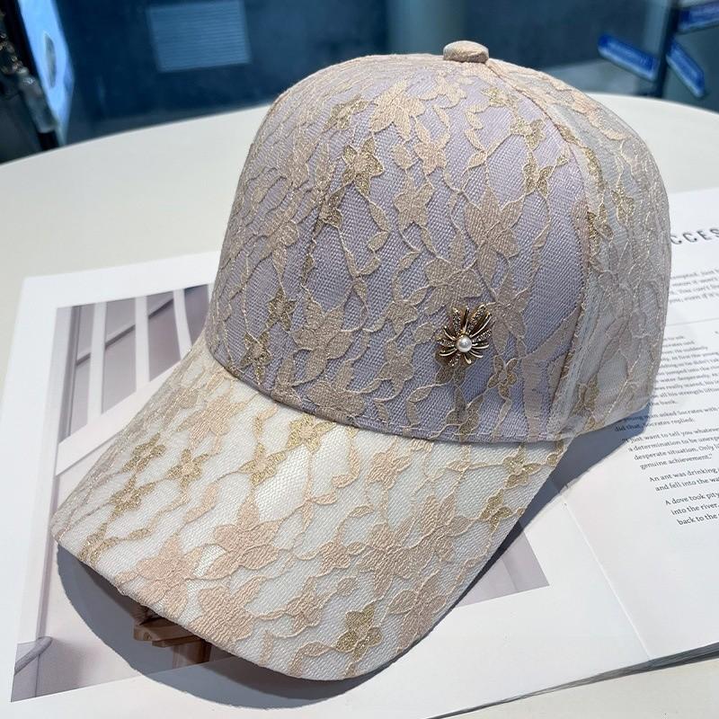 Summer Womens Lightweight Water Drizzle Lace Baseball Cap With Sunshade And Breathable Mesh For Sun Protection