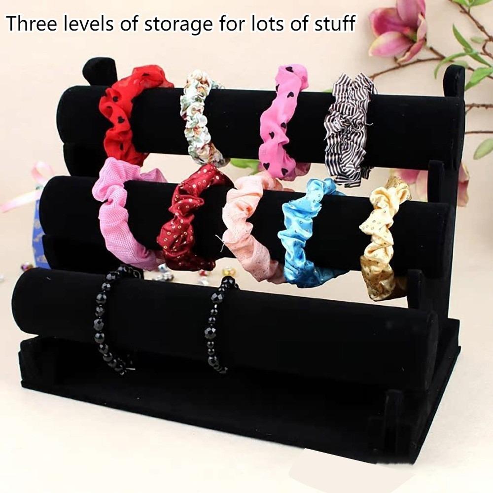 Multifunctional Bracelet Chain Watch T-Bar Rack 3Layer Bangle Display Stand  Hair Accessories