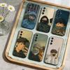 Anime Chill Guy Merchandise Phone Case For Samsung Galaxy A73,A21s,A22,A31,A52,A53,A71,A41Soft Black Shell