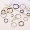 32pcs O Ring Buckle Zinc Alloy Opening O-Rings Clasp Clips for Crafts Keyrings Bags Straps Belts DIY Accessories