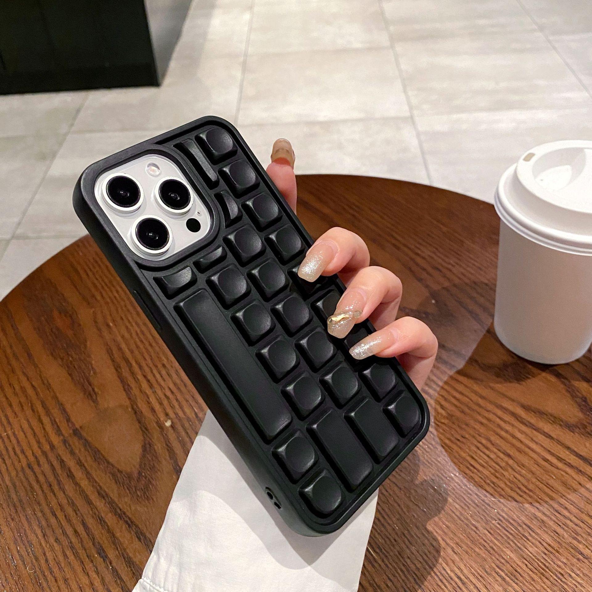 

Новый чехол-клавиатура для телефона, подходит для iPhone16, мягкий чехол, черный прозрачный, материал Apple 15PRO, мягкий защитный чехол iphone12PROMAX