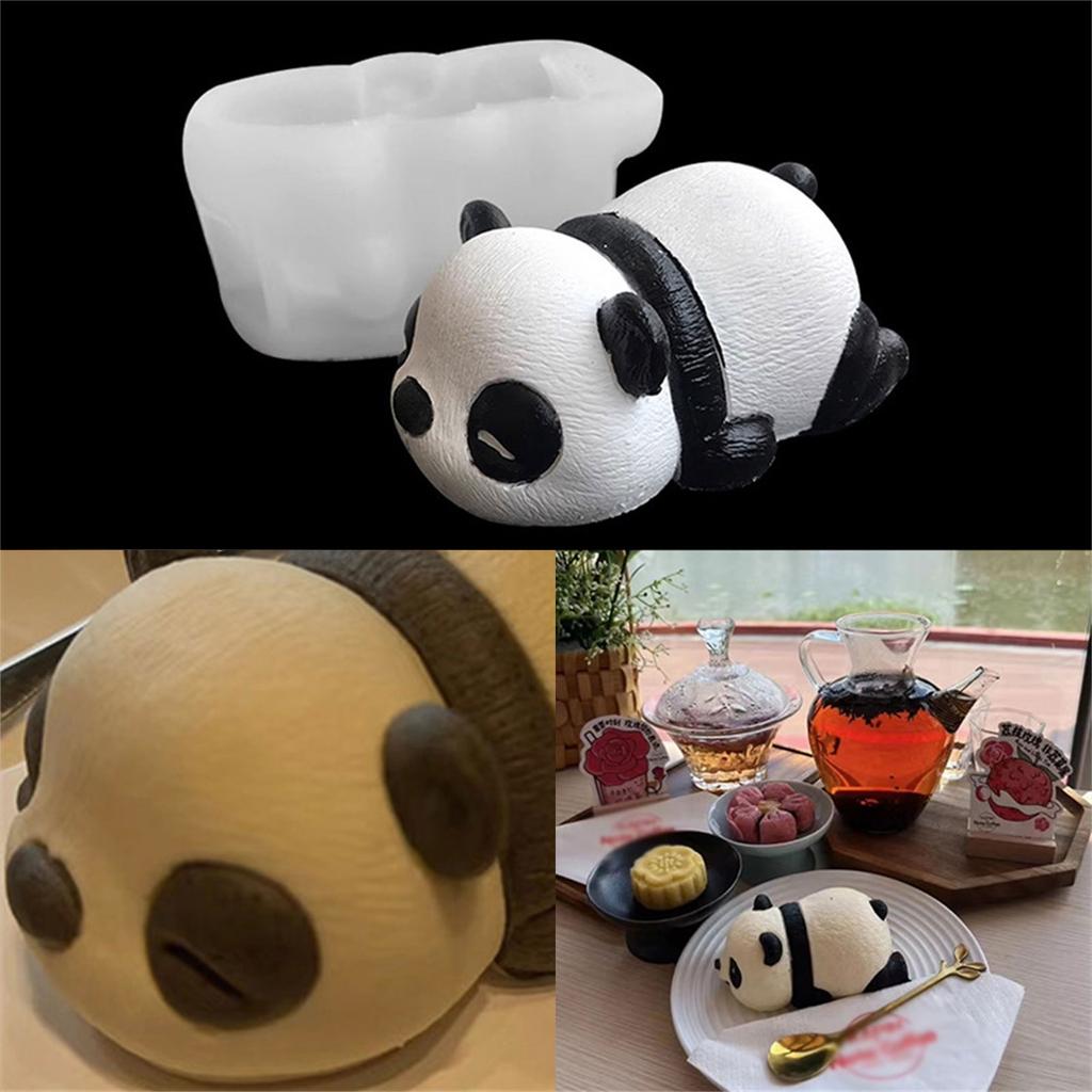 Všestranné pečicí formy Silikonová forma na čokoládu Tvar spící pandy Kuchyňské náčiní Pečicí doplňky pro zdobení dortů