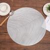 15" New 3 Color Nordic Flowing Sand Pattern Hollowed Out PVC Meal Mats Home Hotels Heat Insulation Antiskid Dining Table Mat