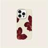 A Deep Orchid Patterned Lychee-Textured Phone Case, Suitable for iPhone 17, 16, 15, Plus, Pro, Max Series Phones — Can Be Used as a Gift