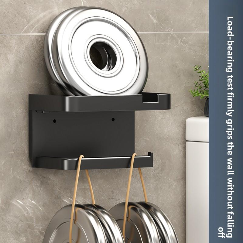 ABS Toilet Paper Holder No Drill Kitchen Storage Bathroom Accessories Self-Adhesive Wall Mounted Tissue Rack Paper Dispenser