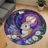1pc Bunny Garden Round Chair Mat Area Rug - Non-Slip, Floor Mat for Office, Bedroom, Ideal Home Decor Christmas Gift P0811464