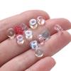 50pcs Glass Round Flat Wheel Beads Colored Loose Spacer Beads for DIY Jewelry Making Earrings Necklaces Bracelets Accessories